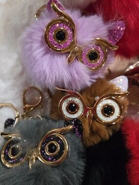 (PICK 2)Faux Fur Pom Bag Charm/Keychains Bundle NWT